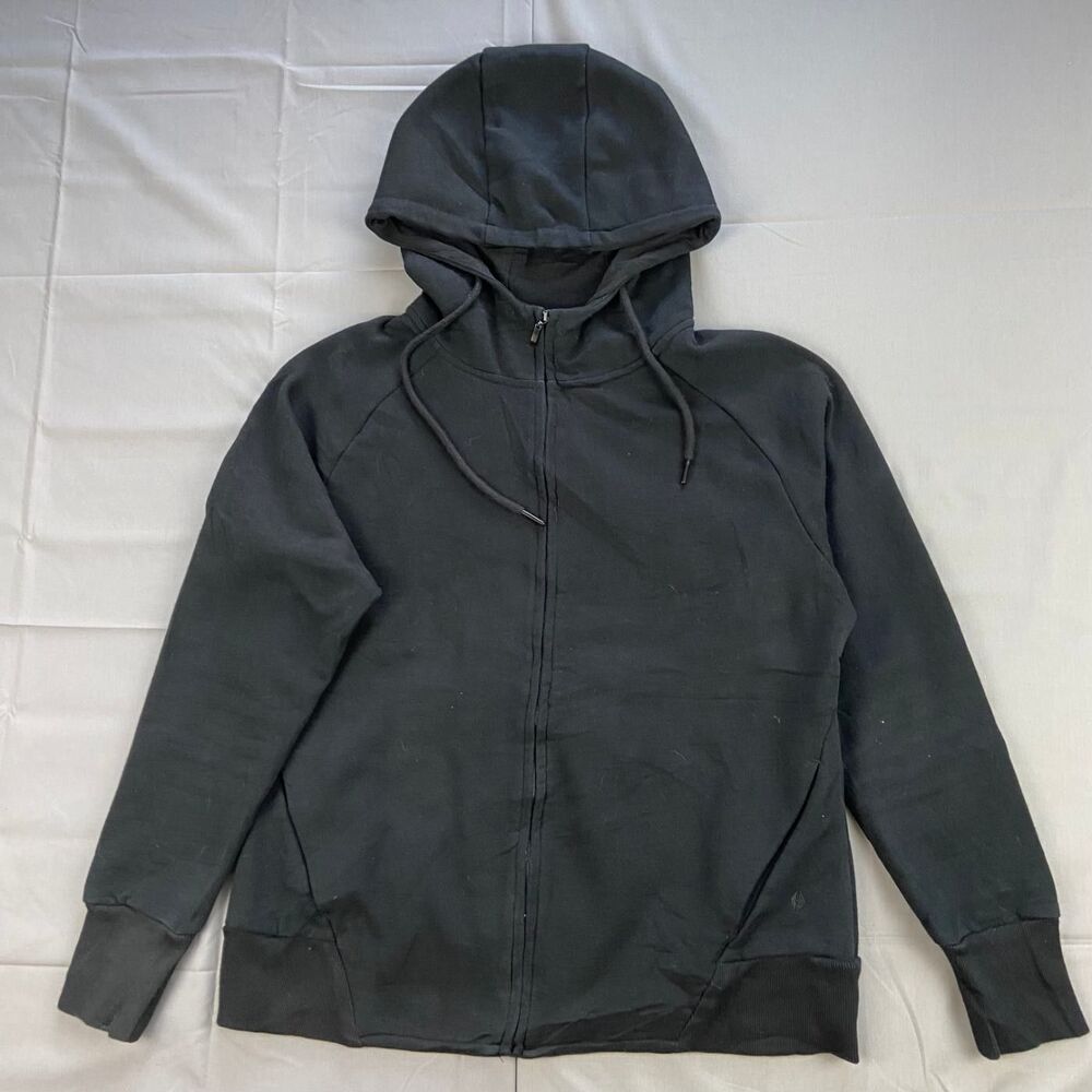 Tavi Noir Women's 2xl Black Full Zip Hoodie Cotton Blend Logo 80 Cotton 20 Solid